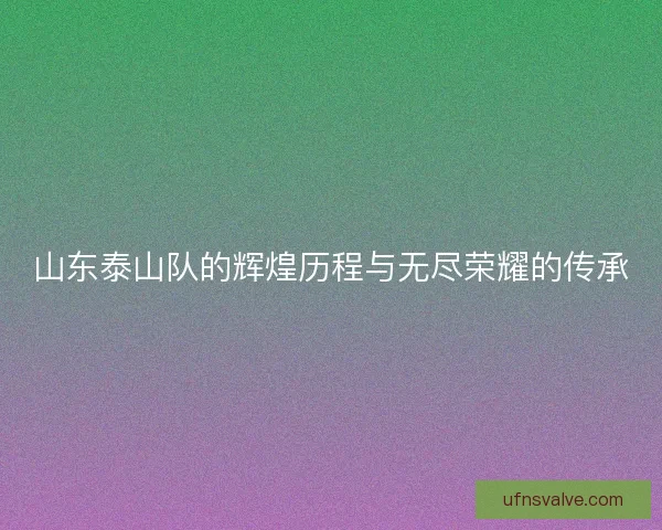 山东泰山队的辉煌历程与无尽荣耀的传承